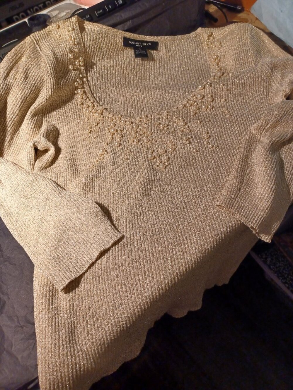 August Silk Fine Gauge Knit Sweater